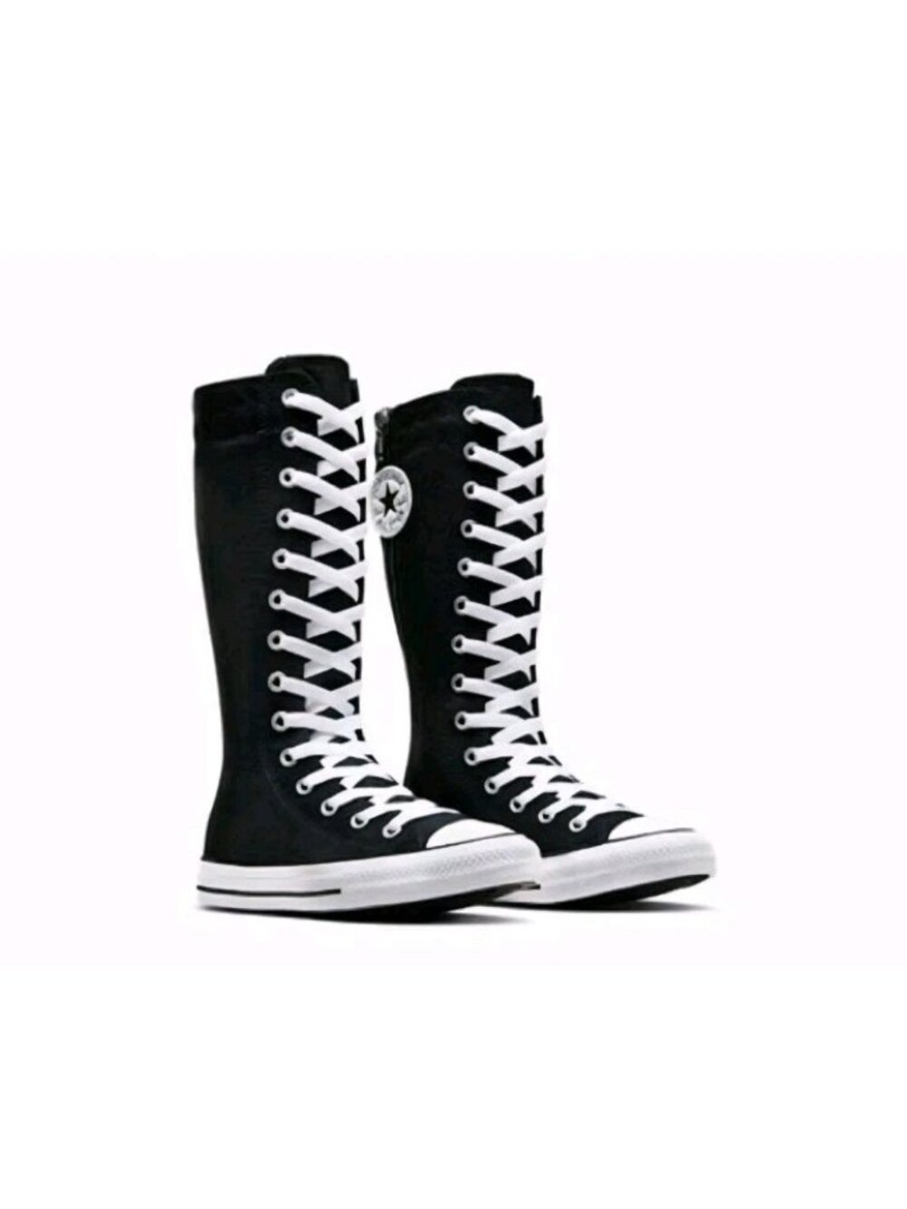 Converse Chuck Taylor All Star XX Hi Knee High Black Boots Size 3Y Women 5 - Picture 4 of 8